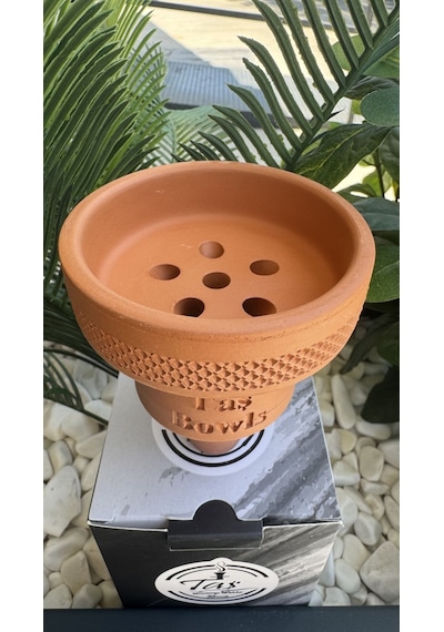 Taş Bowls Nargile Lülesi Erkek Toprak Lüle / 6 Delikli