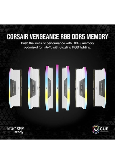 Corsair Vengeance Rgb 32 Gb 2x16 6400 Mhz Cl36 Cmh32gx5m2b6400c36w Ddr5 Ram