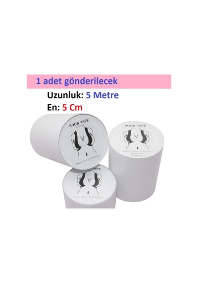 Malinka 5 Metre Görünmez Çıkartma Push Up Göğüs Meme Dikleştirici Kaldırıcı Kaldırma Ped Bandı