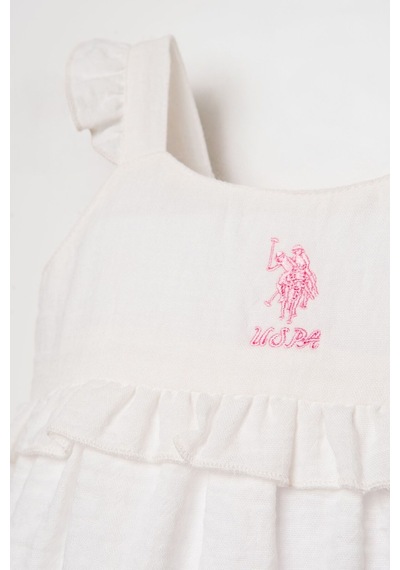 U.s. Polo Assn. Kız Bebek Beyaz Elbise 5274-50165 Beyaz