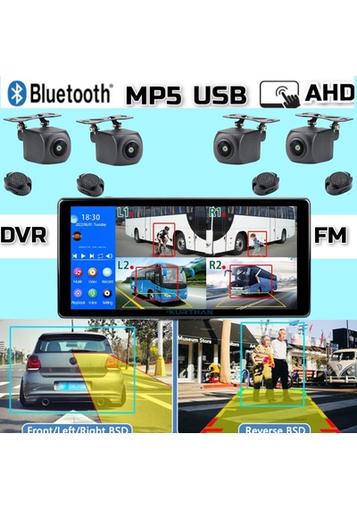 Dokunmatik Dvr Monitör Ve 4 Adet Ahd 720p Nesne Tanımalı Kamera