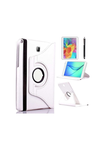 Ardemix Galaxy Tab A T580 10.1 Uyumlu Dönebilen Standlı Kılıf-beyaz Tablet Kılıfı