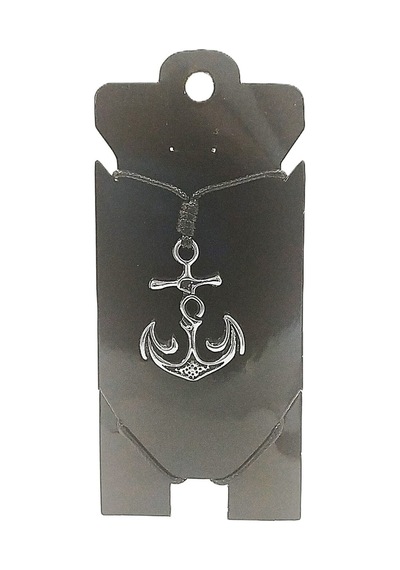 Kore İp Askılı Ve Krom Çelik Kaplamalı Unisex Tribal Kolye Kkrm-04 Gümüş2