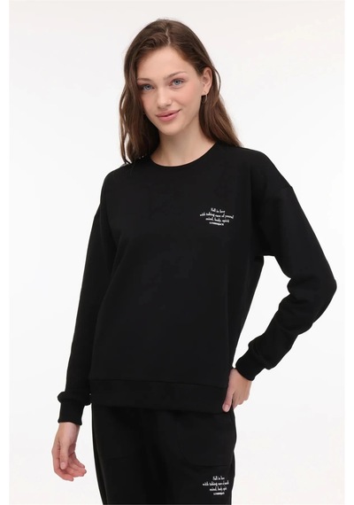 Lumberjack A10178487708010 Wb Anna 16 4pr Sıyah Kadın Orme Sweatshırt Siyah