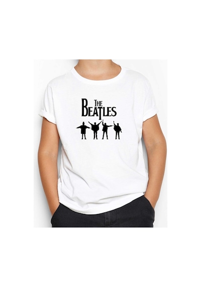 Zepplin Giyim The Beatles Help! Beyaz Çocuk Tişört Beyaz