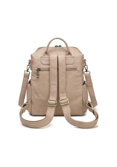 Smart Bags Yıkama Deri Sırt Askılı Kadın Çantası 21-k Barcelona 1909 Koyu Bej