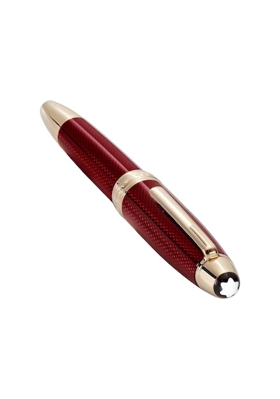 Montblanc Meisterstück Solitaire Altın Saat Dolma Kalem - F Uç 13 Bordo