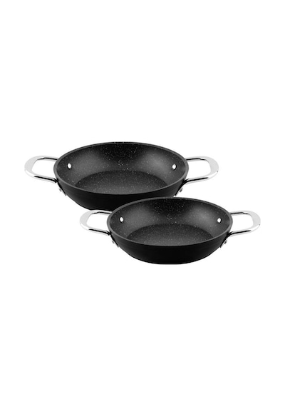 3 Adet Hisar Nova Pro Granit Metal Kulp 2 Parça Sahan Seti Çok Renkli