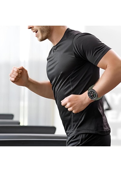 Samsung Galaxy Watch Ultra 47mm İle Uyumlu Örgü Solo Loop Kumaş Kordon Manyetik Tokalı Terleme Yapmayan Nefes Alabilen Hafif Yapılı Bilek Ölçüsüne Göre Ayarlanabilen Elastik Kayış Çok Renkli