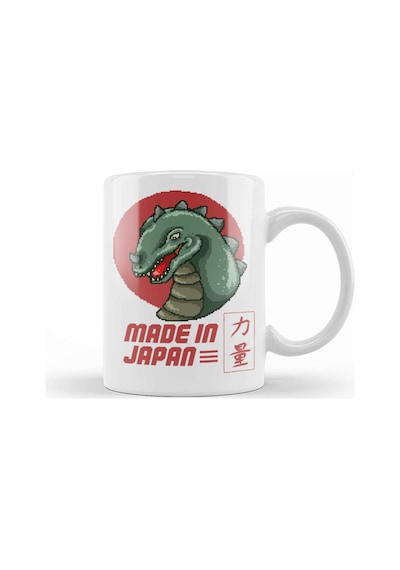 Made In Japan Godzilla Pixel Art Kupa Bardak Porselen Karışık