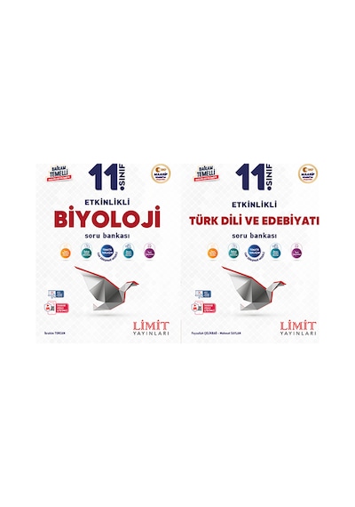 Limit 2027 11. Sınıf Biyoloji + Türk Dili Ve Edebiyatı Soru Bankası Seti 2 Kitap Maarif Model