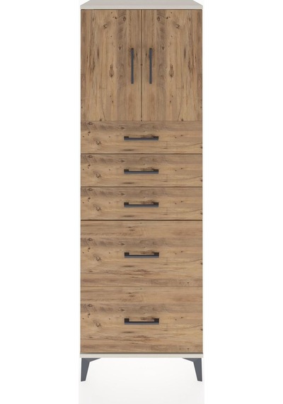 Hyperion Dolap Tek Raflı 5 Çekmeceli 2 Kapaklı 60x44x182 Ayta... Aytaşı