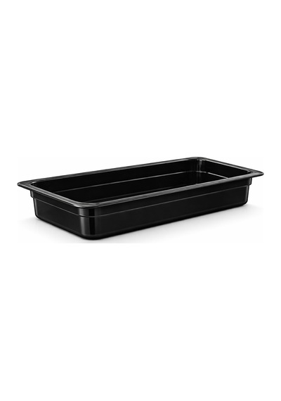 1/1 Gn Siyah Polikarbon Gastronom Küvet 53x32 Cm 6.5 Cm Derinlik