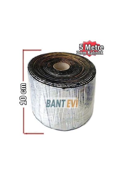 Bant Evi Folyolu Kauçuk Bant Isı Ve Ses İzolasyon Bandı 10cmx5mt Alüminyum Kauçuk Yalıtım Bandı 10cm X 5m