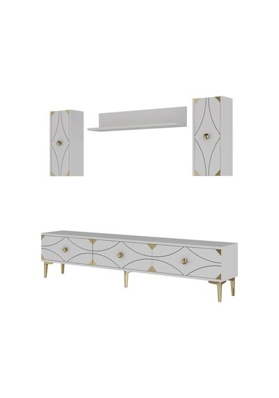 Tvr1897bg Alfa Tv Ünitesi Takımı Beyaz-gold 180cm