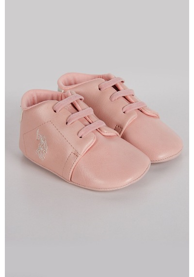 U.S. Polo Assn. Pudra Bağcıklı Kız Bebek Ayakkabı 5274-30632 Pudra