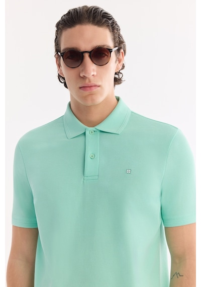Avva Erkek Açık Yeşil Kıvrılmaz Polo Yaka %100 Pamuk Basic Regular Fit T-shirt B001032 Avva Erkek Açık Yeşil Kıvrılmaz Polo Yaka %100 Pamuk Basic Regular Fit T-shirt B001032