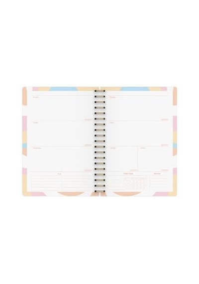 Süresiz Planlayıcı Spiralli Ajanda Defter Botanical 17x24 Cm Genel