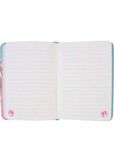 Barbie Extra Notebook Pembe 2 Li Kalın Kapak Çizgili Defter Tükenmez Kalem Lisanlı Barbie Baskılı Not Defteri Seti
