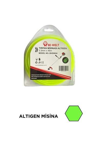 Tırpan Altıgen Misina- 3.3mm 46 Metre - Yüksek Kalite