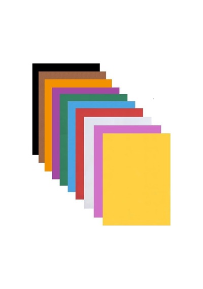 Artlantis Renkli Mukavva 10 Renk 50x70 Cm 1 Paket Sert Renkli Karton 1.0 Mm Okul Okul Öncesi Anasınıfı Hobi Etkinlik