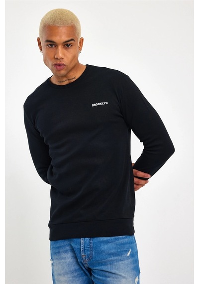 Erkek Bisiklet Yaka Slim Fit Sweatshirt Spr2019k18 001