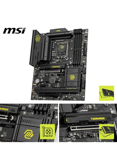 Mb Mag B860 Tomahawk Wıfı Soket 1851 Ddr5 9200mhz Oc 3xm.2 2x Tb4 Hdmı Dısplay 5g Lan Wıfı 7 Atx Sku: Smg8690010127266