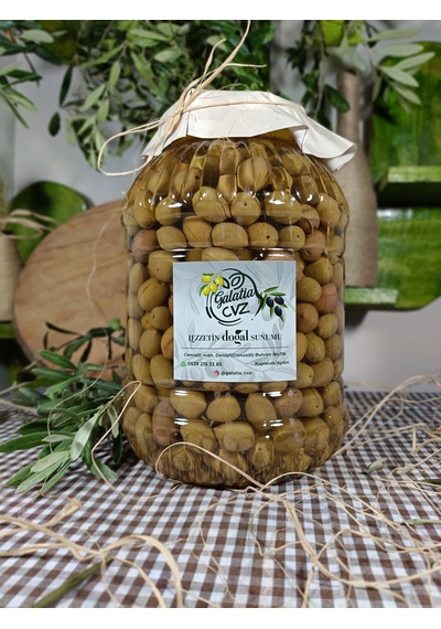Aydın Yöresi Memecik Cinsi Sofralık Tatlandırılmış Çizik Zeytin 3 Kg