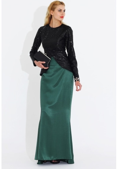 Nidya Moda Büyük Beden Peplum Payet Çeket-5010S Çok Renkli