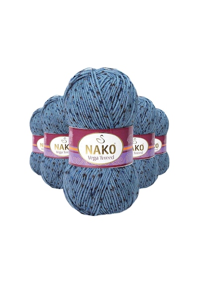 5 Adet Vega Tweed Premium Akrilik El Örgü İpi Yünü No: 31764 RYL-NWNKVT31764-5
