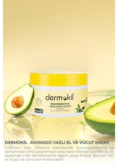 DERMOKİL Avokado Özlü El ve Vücut Kremi 250 ml