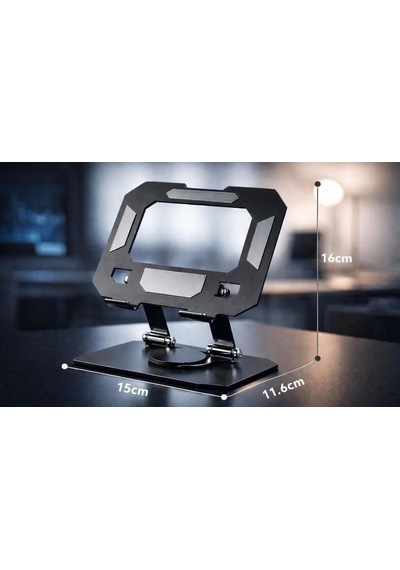 Ayarlanabilir Metal Tablet Telefon Standı 360 Dönebilen Kaymaz Taban Ergonomik Taşınabilir Stand