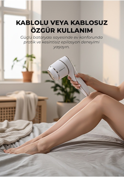 Bhrl-15 Ipl Lazer Epilasyon Cihazı Buz Soğutmalı, 10 Seviye, Kablosuz & Kablolu