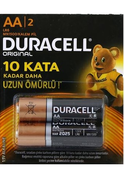 Duracell 2'li Kartela AA Kalem Pil 96661700