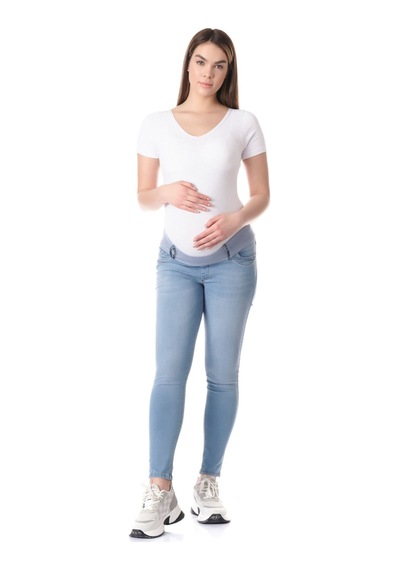Busa Hamile Alt Karın Destekli Skinny Kot Pantolon Açık Mavi-açıkmavi