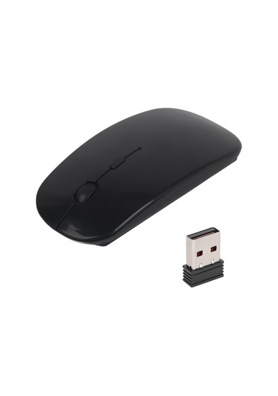 Kablosuz Mouse, 2.4g Şarj Edilebilir Akıllı İnce Mouse, Usb Alıcılı, Yüksek Dpı, Siyah Genel