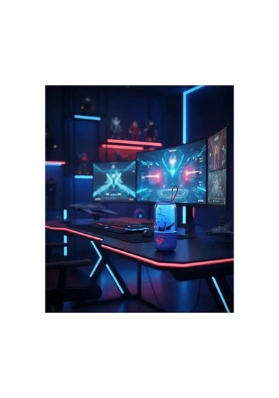 Mınıso Dc Lisanslı Superman Rgb Işıklı Bluetooth Hoparlör Ipx7 Suya Dayanıklı Güçlü Ses 19 Cm
