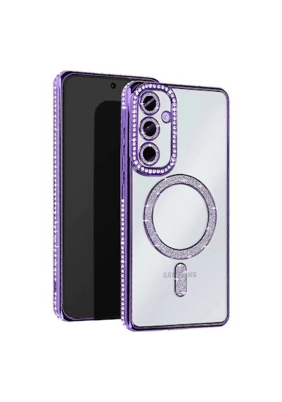 Samsung Galaxy A36 Joke Simli Magneticsafe Kılıf - Derin Mor