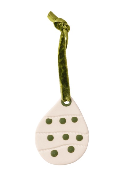 Yargıcı Oval Seramik Ağaç Süsü 6x4 Cm 22kkst5281a St