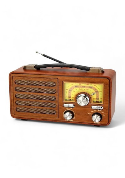 Rt-754 Nostalji Gerçek Ahşap Radyo Bluetooth Özellikli