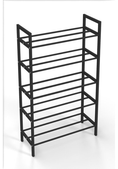Retodesign 5 Katlı Ekol Metal Ayakkabılık 1895 Siyah