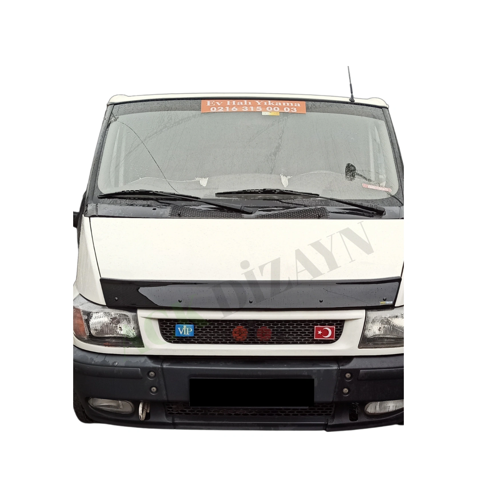 Transit 2002-2006 Araca Özel Kaput Rüzgarlığı A+ Pianoblack 4mm