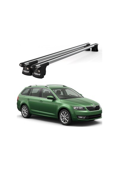 Trio-ı Skoda Octavia Kombi 2005-2007 Uyumlu Kilitli Ara Atkı 120cm Port Bagaj Tavan Barı