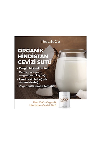 The LifeCo Organik Hindistan Cevizi Sütü 400 ML