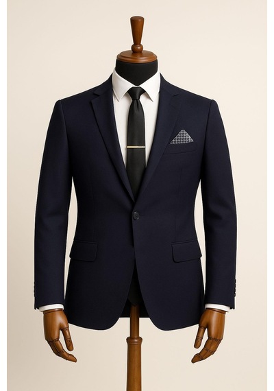 Classics Men Erkek İtalyan Kesim Tek Düğmeli Blazer Ceket Klasik Ve Modern Şıklık Lacivert Classics Men Erkek İtalyan Kesim Tek Düğmeli Blazer Ceket Klasik Ve Modern Şıklık Lacivert