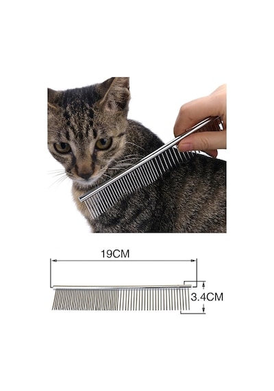 Duffa Metal Düz Kedi Ve Köpek Tarağı, Pet Kuaför Tarağı, Tüy Kesmek İçin Tarak, Köpek Kıtık Açıcı Tarak
