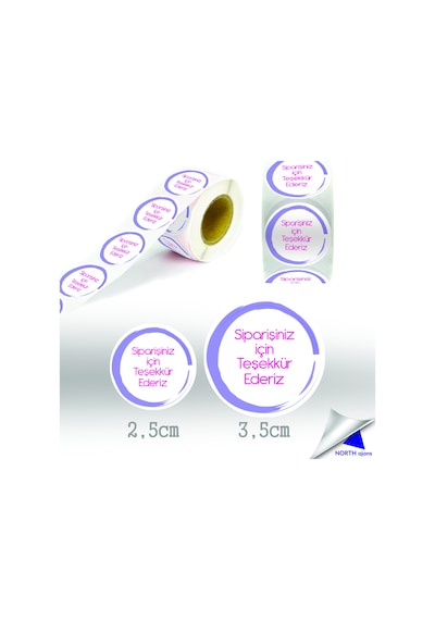 Sipariş Paketi Etiketi Sticker 2,5cm 40 Adet Baskes Model 21