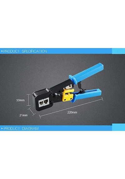 Px-8060y Rj45/rj11 Cat6 Yeni Nesil Jak Pense Standart