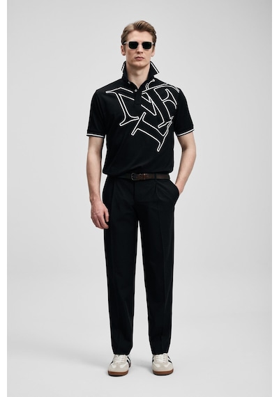 Lufian Parker Erkek Polo Yaka T-shirt 111040246 Siyah