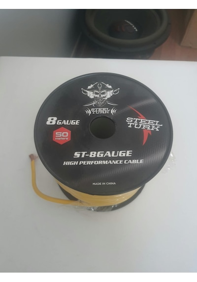 Steeltürk 8 Ga Kablo 50 Metre Sarı